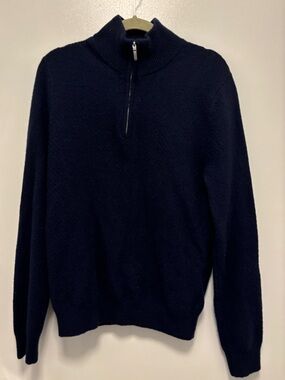 Men’s Reiss Wool Navy Quarter Zip size L